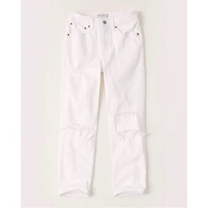 Abercrombie white boyfriend jeans!